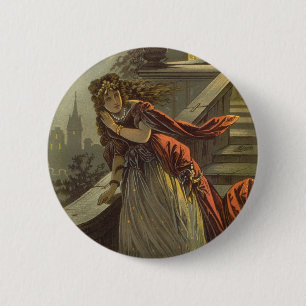 Badge Rond 5 Cm Cendrillon vintage, Contes de fées victoriens