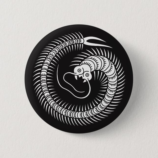 Badge Rond 5 Cm Cercle centipède (Devant)