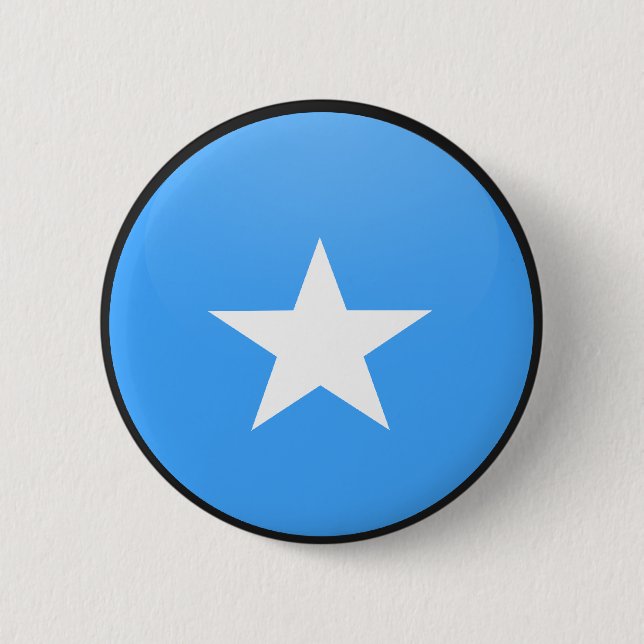 Badge Rond 5 Cm Cercle de drapeau de qualité de la Somalie (Devant)