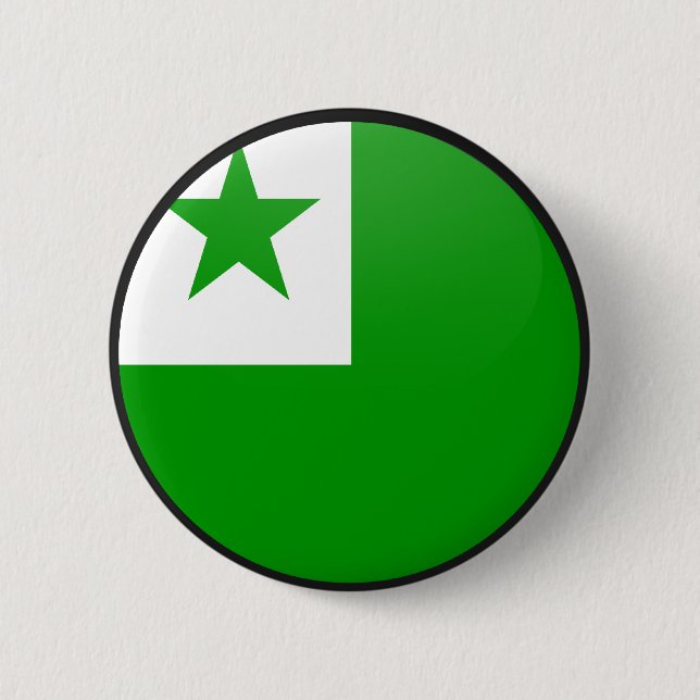 Badge Rond 5 Cm Cercle de drapeau de qualité d'espéranto (Devant)