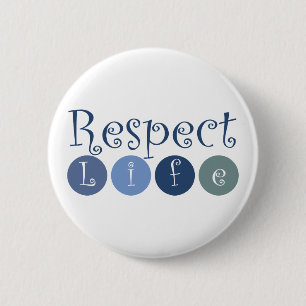 Badge Rond 5 Cm Cercle de la vie de respect