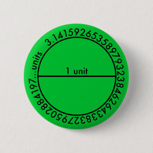 Badge Rond 5 Cm Cercle de pi