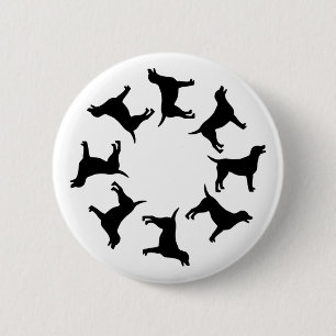 Badge Rond 5 Cm Cercle des laboratoires noirs