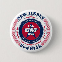Cercle du New Jersey patriotique avec détails d'ét