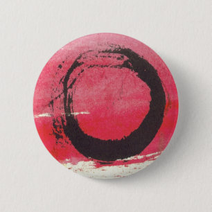 Badge Rond 5 Cm Cercle magenta de zen