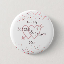 Badge Rond 5 Cm Cercles Confetti Roses