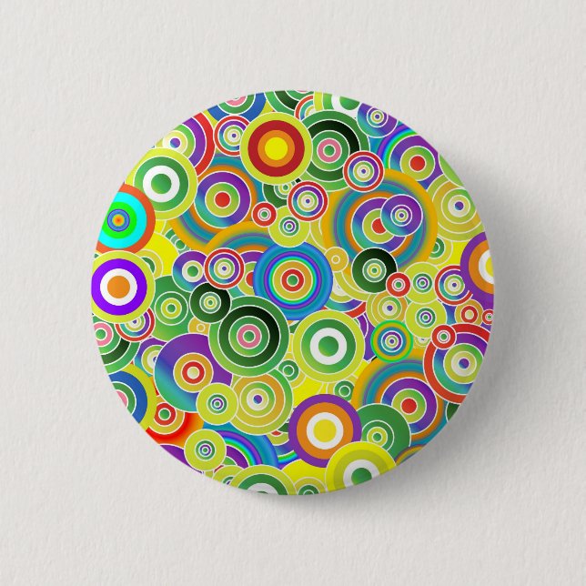 Badge Rond 5 Cm Cercles de couleurs (Devant)
