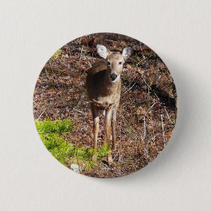 Badge Rond 5 Cm Cerfs Adorables dans la Photographie de Nature en