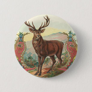 Badge Rond 5 Cm Cerfs communs