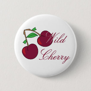 Badge Rond 5 Cm Cerise sauvage aigre