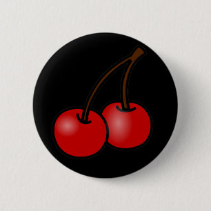 BADGE ROND 5 CM CERISES !