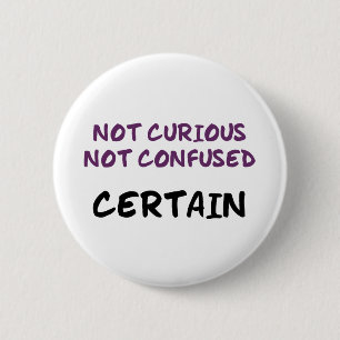 Badge Rond 5 Cm Certain (Bi)