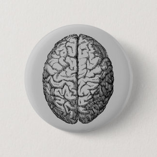 Badge Rond 5 Cm Cerveau