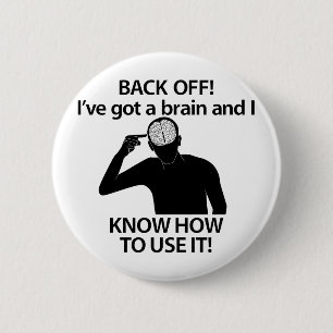 Badge Rond 5 Cm Cerveau - bouton