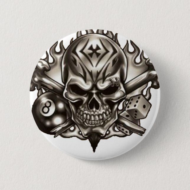 Badge Rond 5 Cm Cerveau d'Eyebrow (Devant)