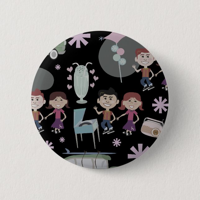 Badge Rond 5 Cm Ces bonnes vieilles journées (Devant)