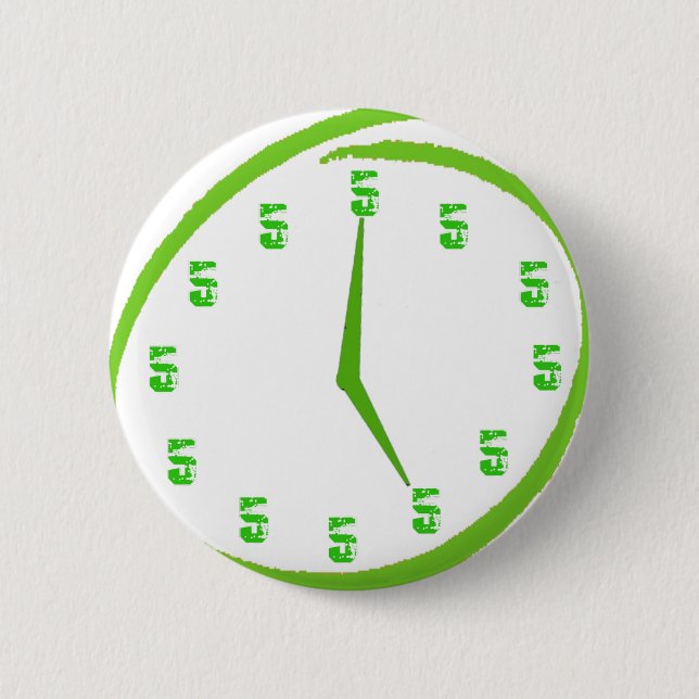 Badge Rond 5 Cm C'est cinq heures quelque part (Devant)