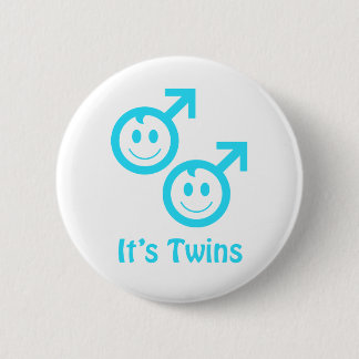 Badge Rond 5 Cm C'est des jumeaux