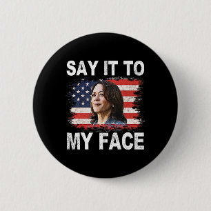 Badge Rond 5 Cm C'Est Drôle Pour Moi, Kamala-harris S'Adresse À Tr