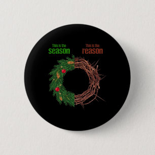 Badge Rond 5 Cm C'Est La Saison C'Est La Raison De Christian Ch