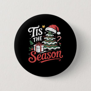 Badge Rond 5 Cm C'Est La Saison Funy Christmas