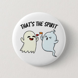 Badge Rond 5 Cm C'est l'esprit drôle Halloween jeu de fantômes