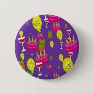 Badge Rond 5 Cm C'est l'heure de la fête