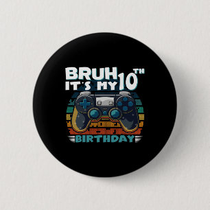 Badge Rond 5 Cm C'est mon 10e anniversaire 10 ans jeu vidéo Cool