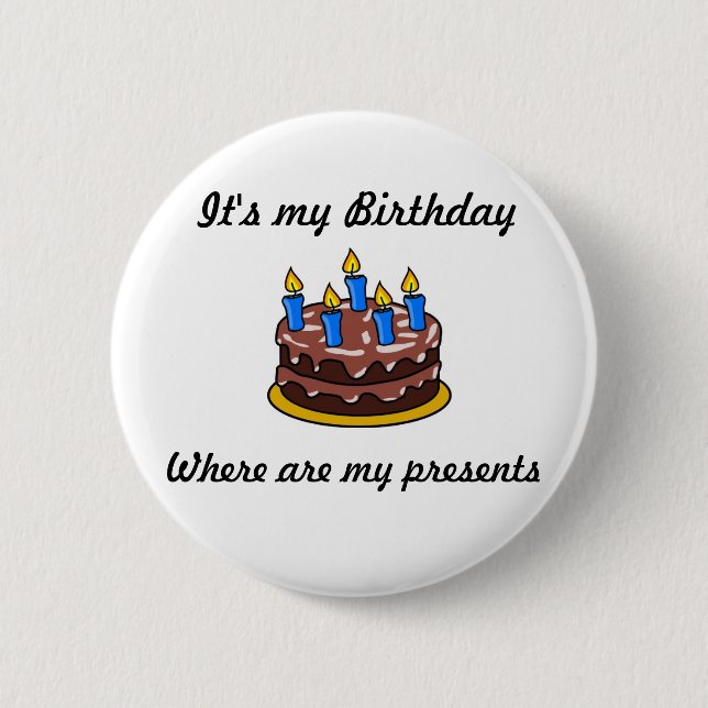 Badge Rond 5 Cm C'est mon anniversaire (Devant)