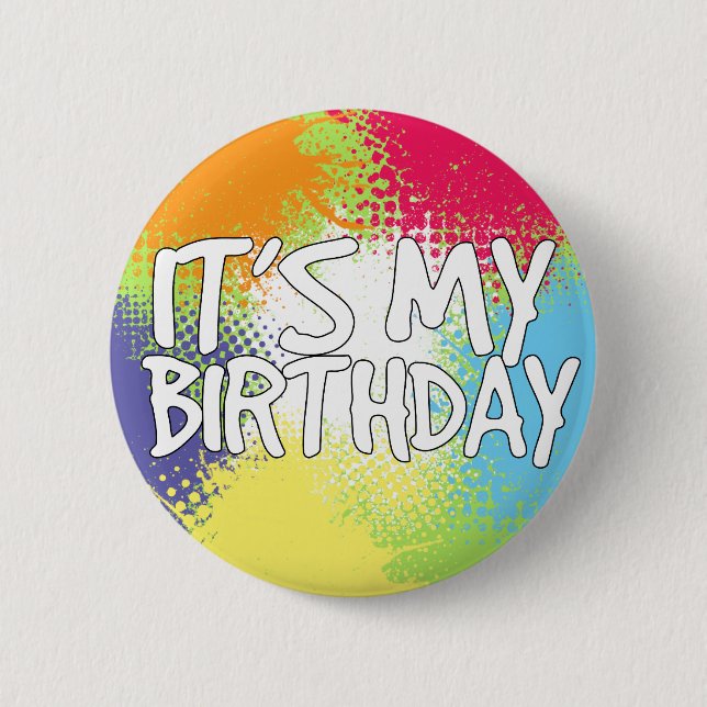 Badge Rond 5 Cm C'est mon anniversaire ! (Devant)