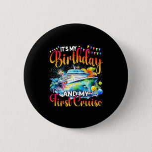 Badge Rond 5 Cm C'est mon anniversaire et mes premières vacances e