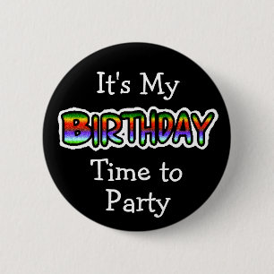 Badge Rond 5 Cm C'est mon bouton d'anniversaire