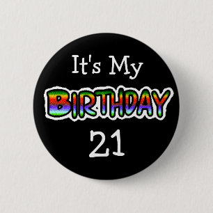 Badge Rond 5 Cm C'est mon Bouton personnalisé anniversaire