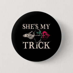 Badge Rond 5 Cm C'est mon costume d'Halloween à deux mecs avec ma