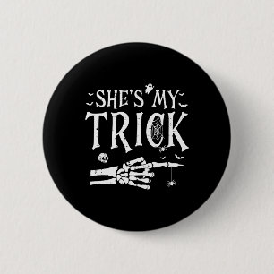 Badge Rond 5 Cm C'est mon costume d'Halloween à la main en squelet