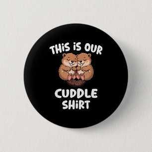 Badge Rond 5 Cm C'est notre maillot câlin Couple de castors mignon