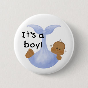 Badge Rond 5 Cm C'est un Afro-américain de garçon