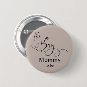 Badge Rond 5 Cm C'est un garçon ! Calligraphie minimale moderne po