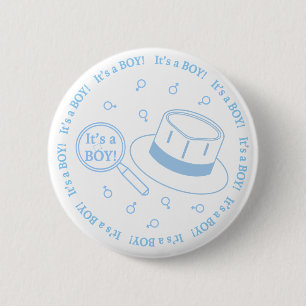 Badge Rond 5 Cm C'est un garçon ! faire-part