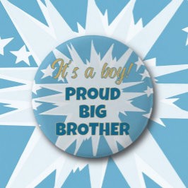 Badge Rond 5 Cm C'est un garçon ! Fier Big Brother Button