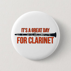 Badge Rond 5 Cm C'est un grand jour pour Clarinet