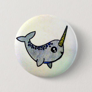 Badge Rond 5 Cm C'est un Narwhal !