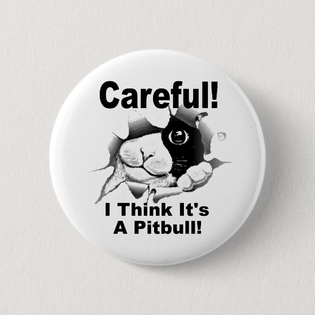 Badge Rond 5 Cm C'est un Pitbull (Devant)