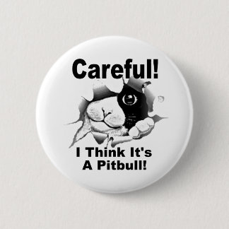 Badge Rond 5 Cm C'est un Pitbull