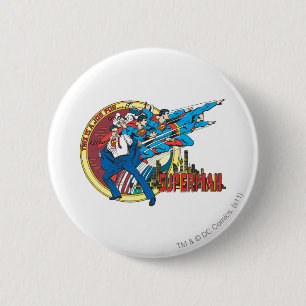 Badge Rond 5 Cm C'est un travail pour � Superman
