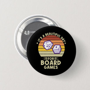 Badge Rond 5 Cm C'est une belle journée pour les jeux de société d