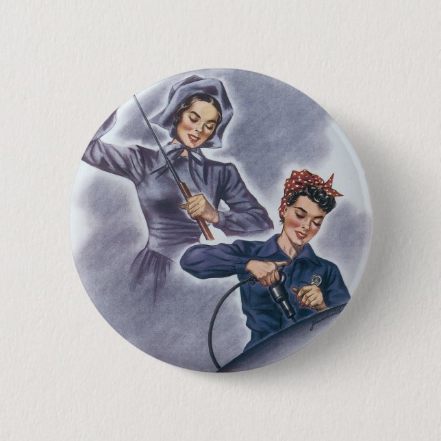 Badge Rond 5 Cm C'est une tradition avec nous, Monsieur ! (Devant)