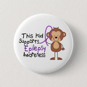 Badge Rond 5 Cm Cet enfant soutient la conscience d'épilepsie