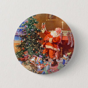 Badge Rond 5 Cm 'C'était la nuit avant Noël