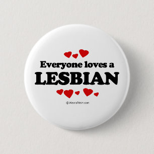 Badge Rond 5 Cm Chacun aime un T-shirt lesbien